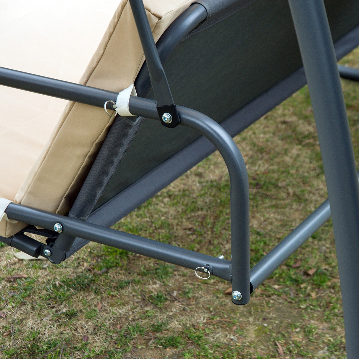 easycomfort easycomfort dondolo letto 3 posti ribaltabile esterno con zanzariera caffe chiaro