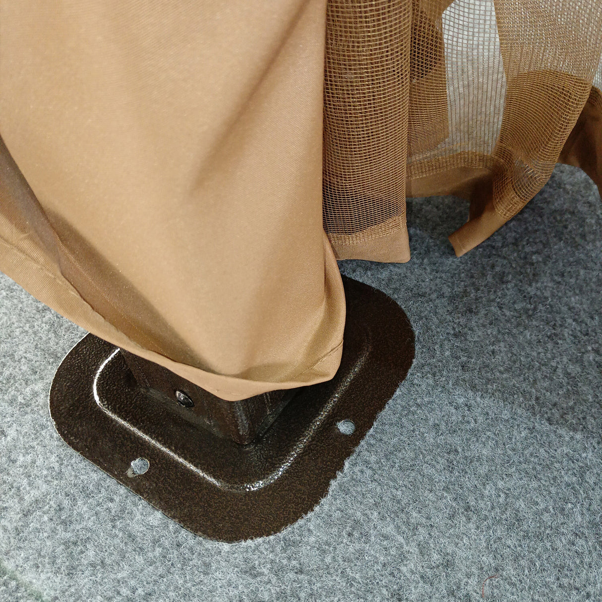 easycomfort easycomfort gazebo da giardino 3x3m in alluminio con zanzariera tende laterali e tetto rigido marrone