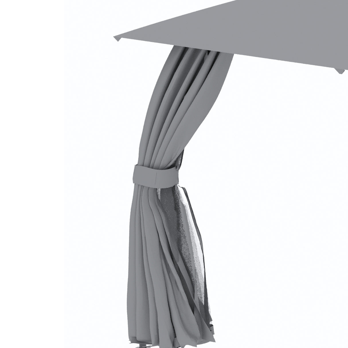 easycomfort easycomfort gazebo da giardino 4x3m con doppio tettuccio pareti in poliestere e struttura in acciaio grigio