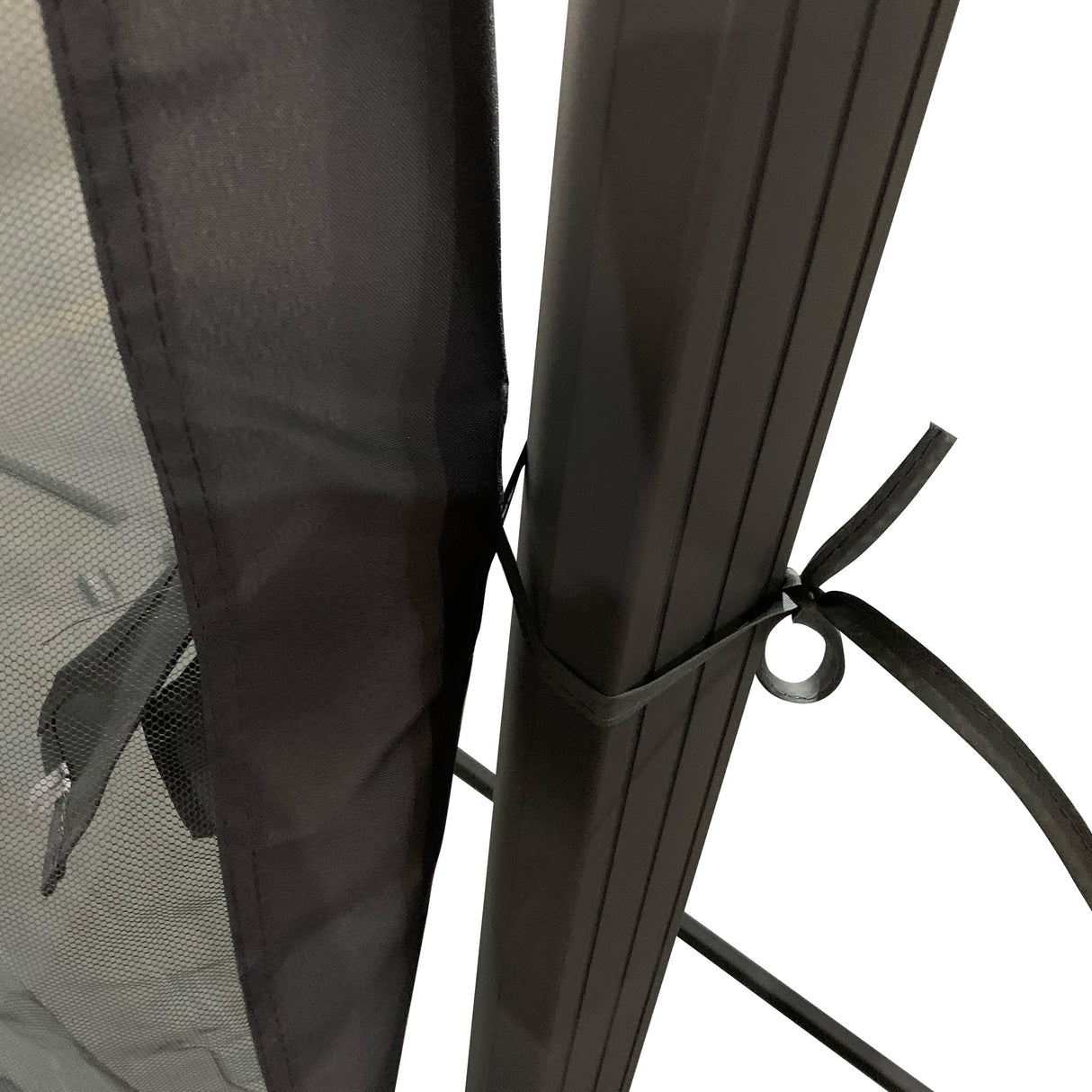 easycomfort easycomfort gazebo da giardino 4x3m con zanzariere e tetto in policarbonato grigio