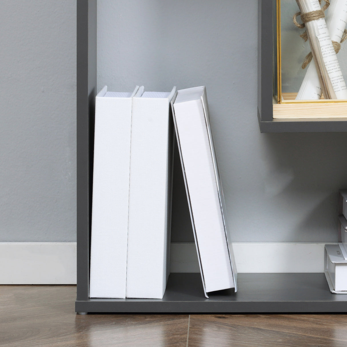 easycomfort easycomfort libreria moderna in legno truciolato con ripiani irregolari per camera da letto studio e soggiorno 125x22x129 cm