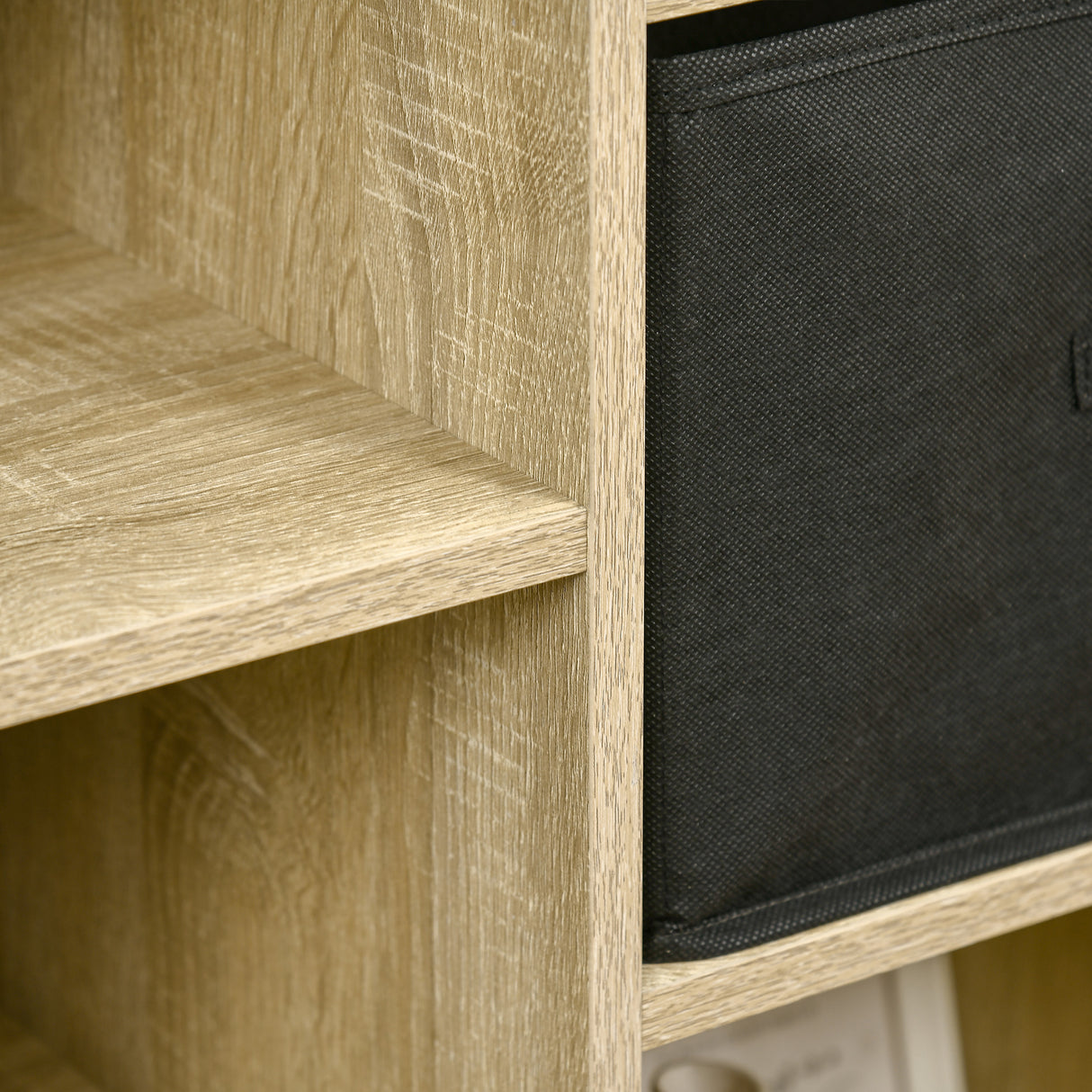 easycomfort easycomfort libreria scaffale a 7 vani con 3 cassetti rimovibili e pieghevoli 90x30x102 5cm legno