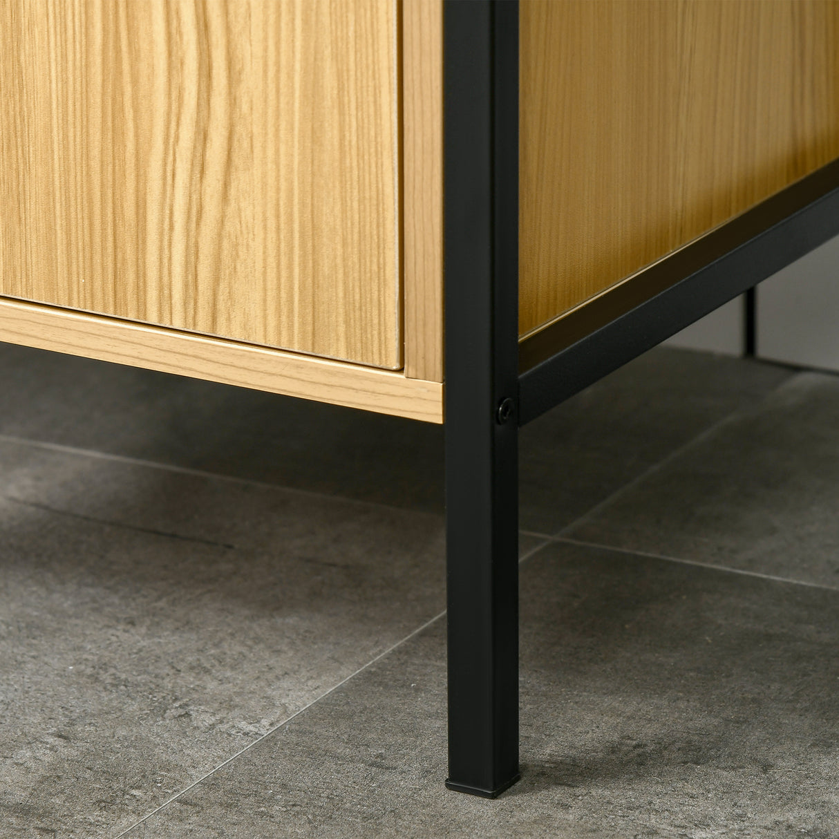 easycomfort easycomfort mobile da bagno alto in truciolato e acciaio colonna bagno con 3 ripiani aperti e un armadietto 30x28x168 cm