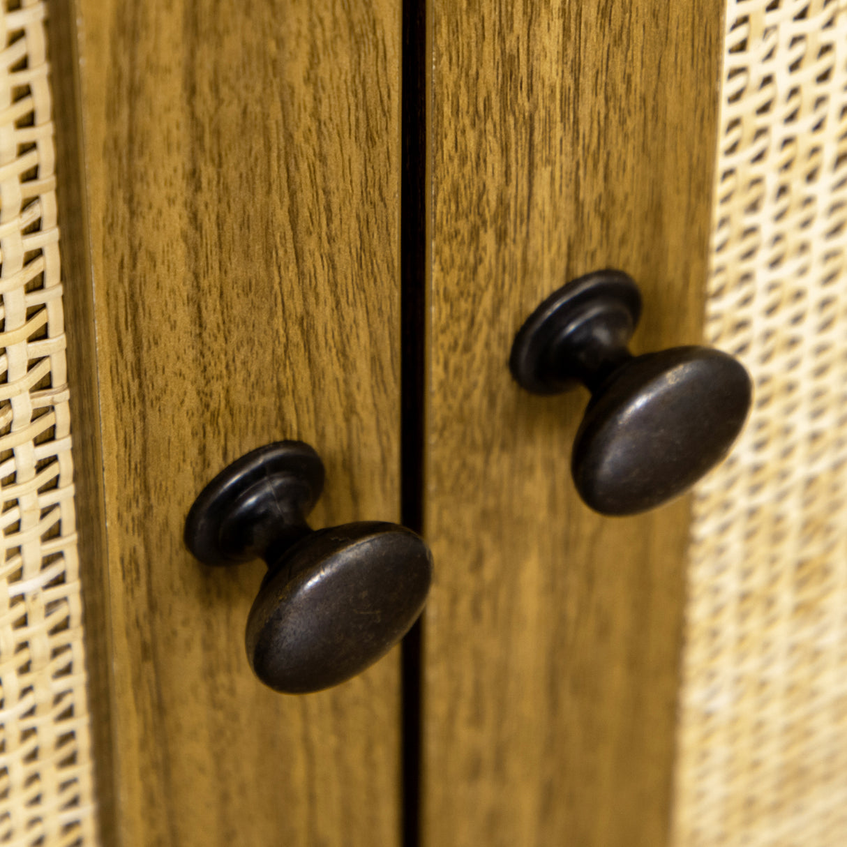 easycomfort easycomfort mobile libreria stile boho in legno con 3 ripiani e armadietto a 2 ante 60x34 5x162 cm