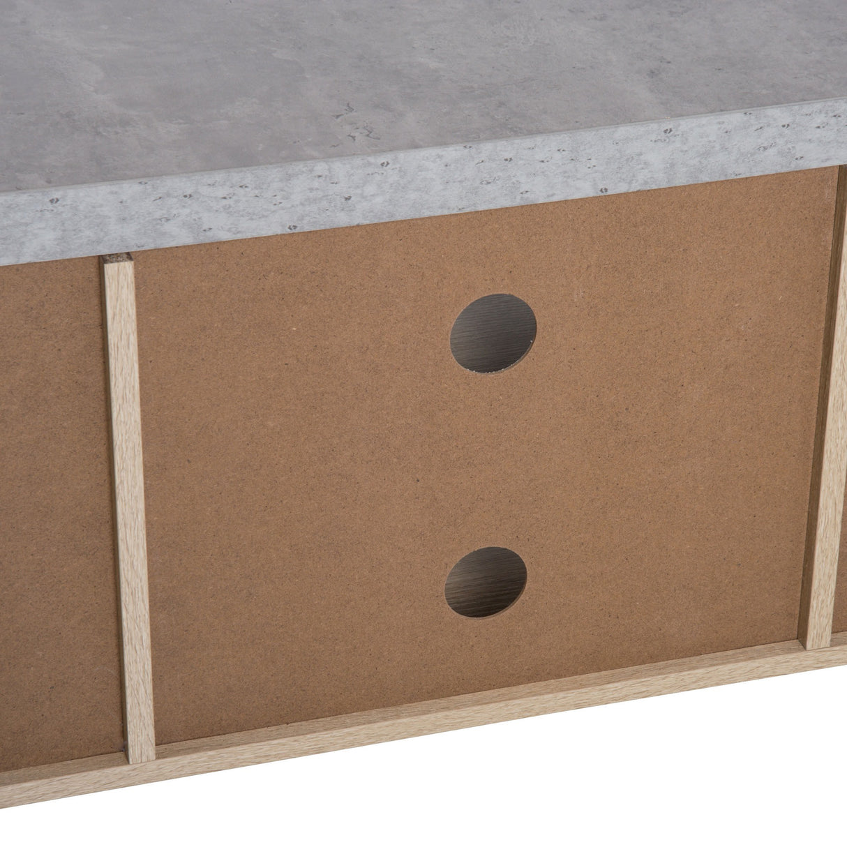 easycomfort easycomfort mobile tv in legno moderno con armadietti da salotto con passacavi120x40x44cm legnogrigio