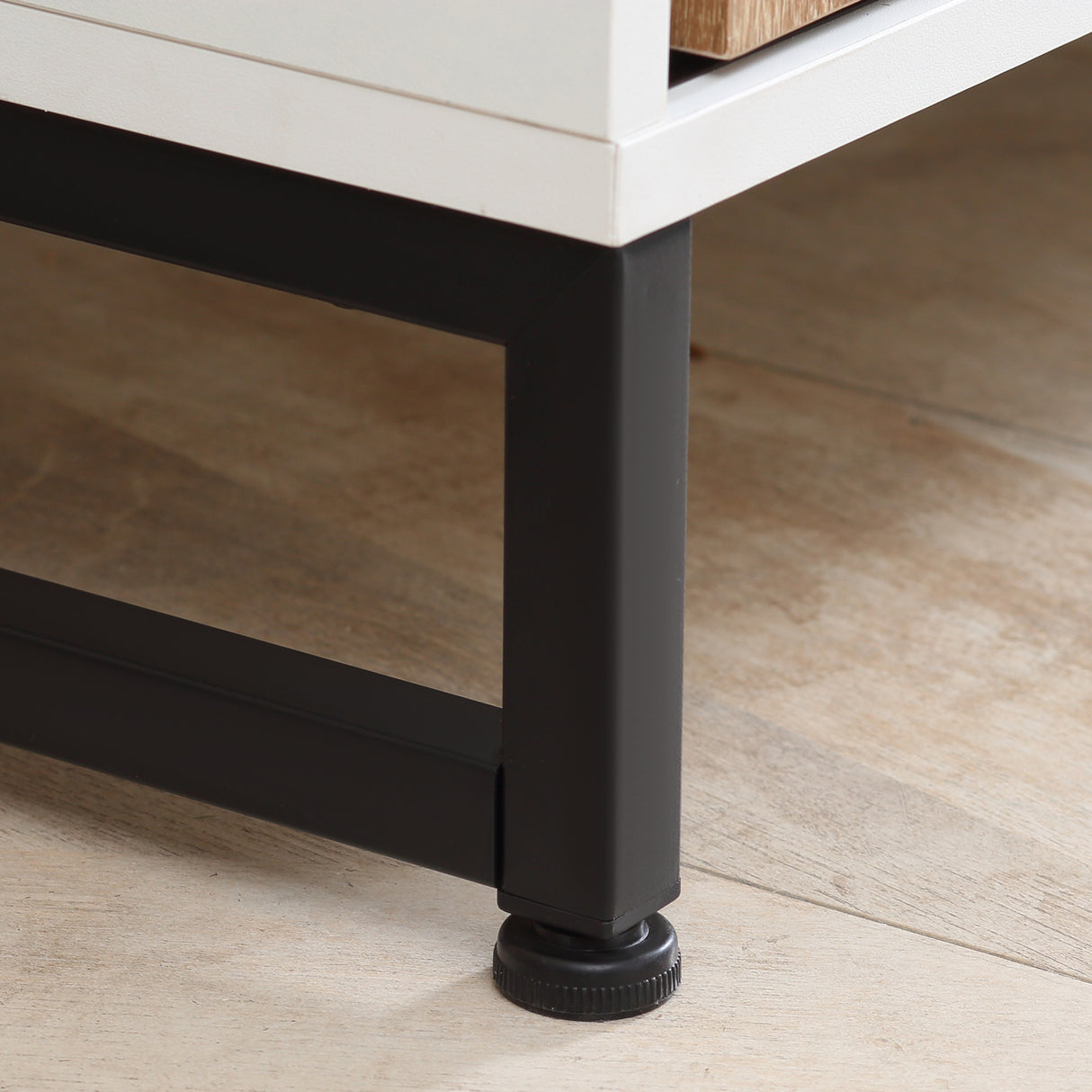 easycomfort easycomfort mobile tv moderno 50 max in truciolato e acciaio con 2 ripiani aperti e 2 armadietti chiusi 120x39 5x45 cm