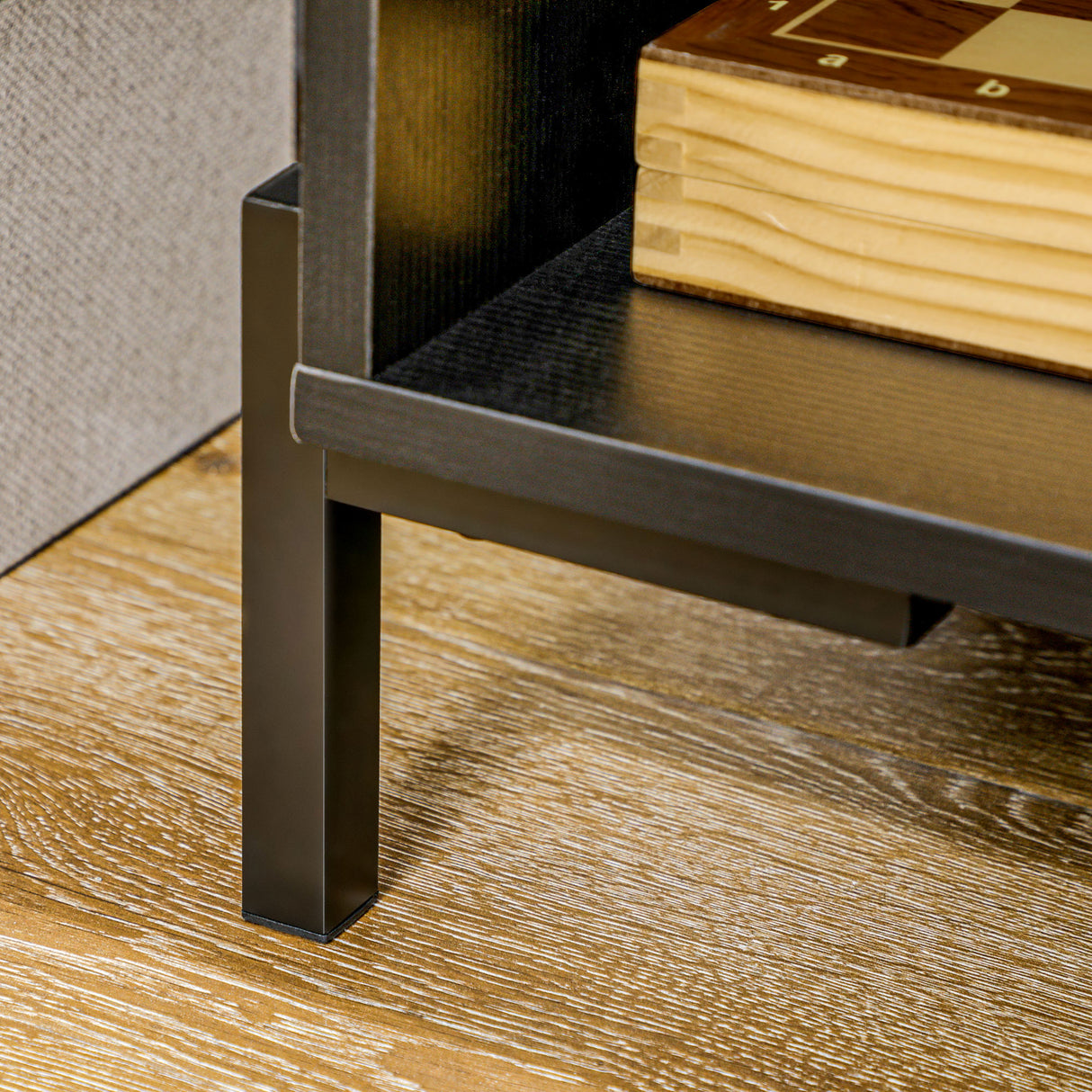 easycomfort easycomfort mobiletto da salotto a doppia anta con 5 ripiani aperti in truciolato 120x40x74cm