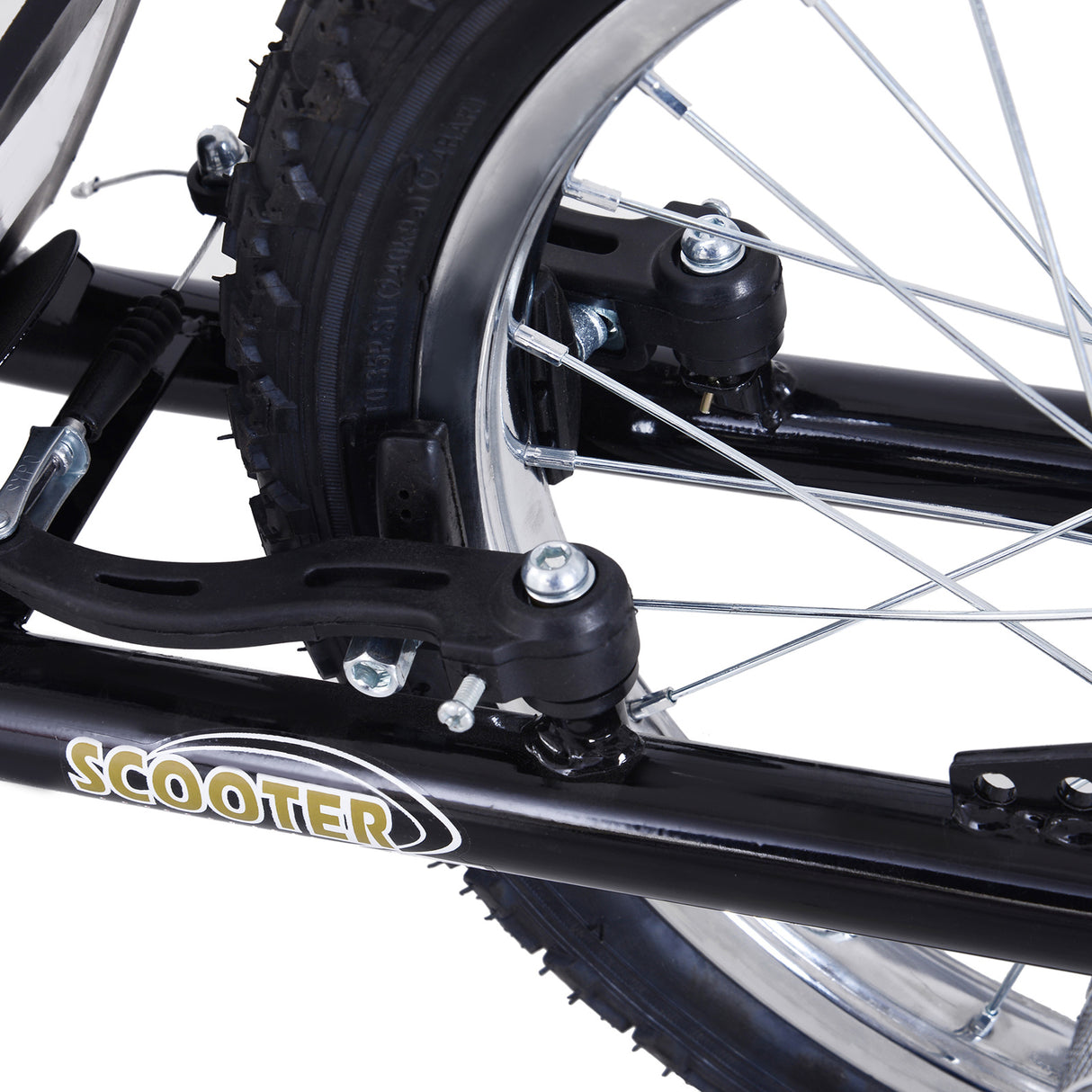 easycomfort easycomfort monopattino per bambini da 5 anni con ruote grandi da 16 e altezza regolabile freni e cavalletto nero