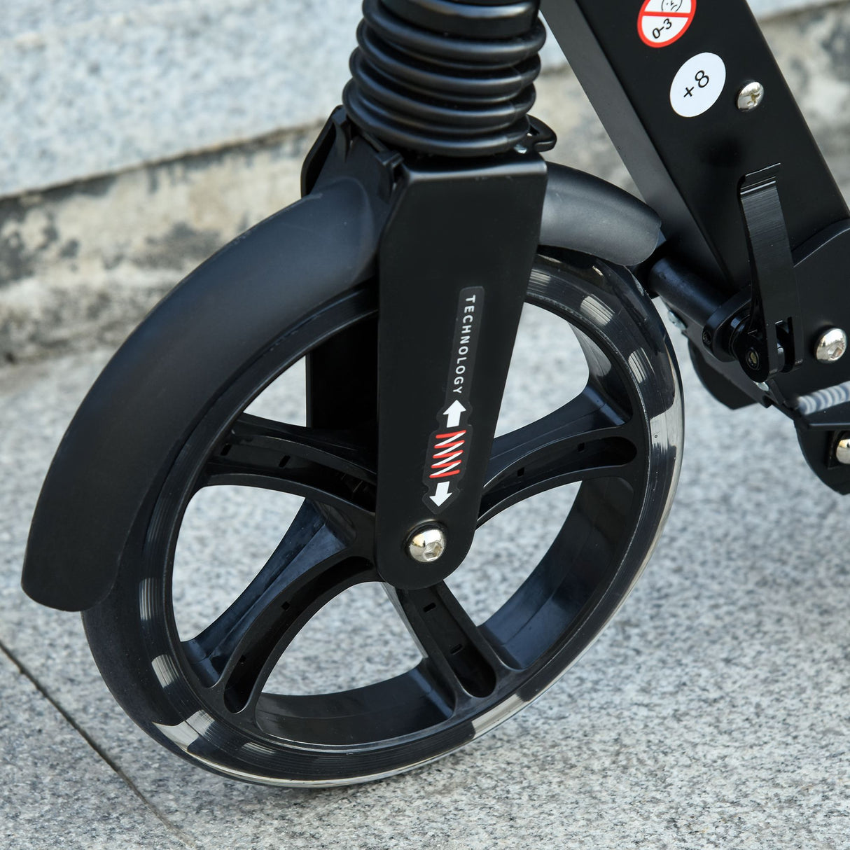 easycomfort easycomfort monopattino pieghevole per bambini fino a 14 anni con ruote luminose e manubrio regolabile su 3 livelli nero