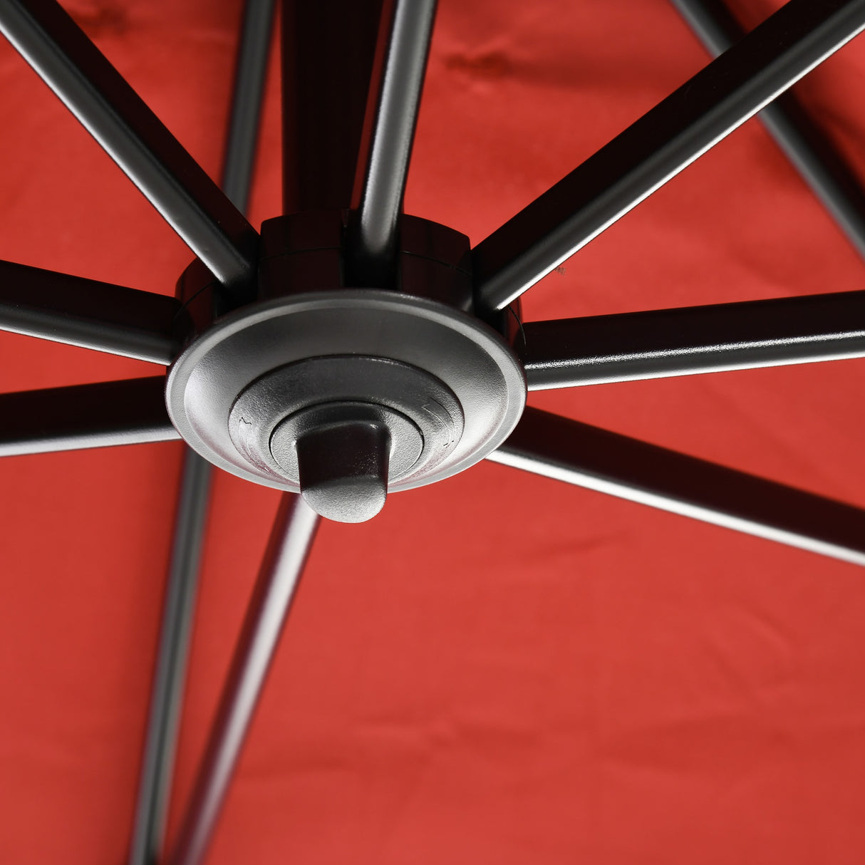 easycomfort easycomfort ombrellone da giardino a manovella 2 5x2 5 m con angolazione regolabile su 3 livelli rosso scuro