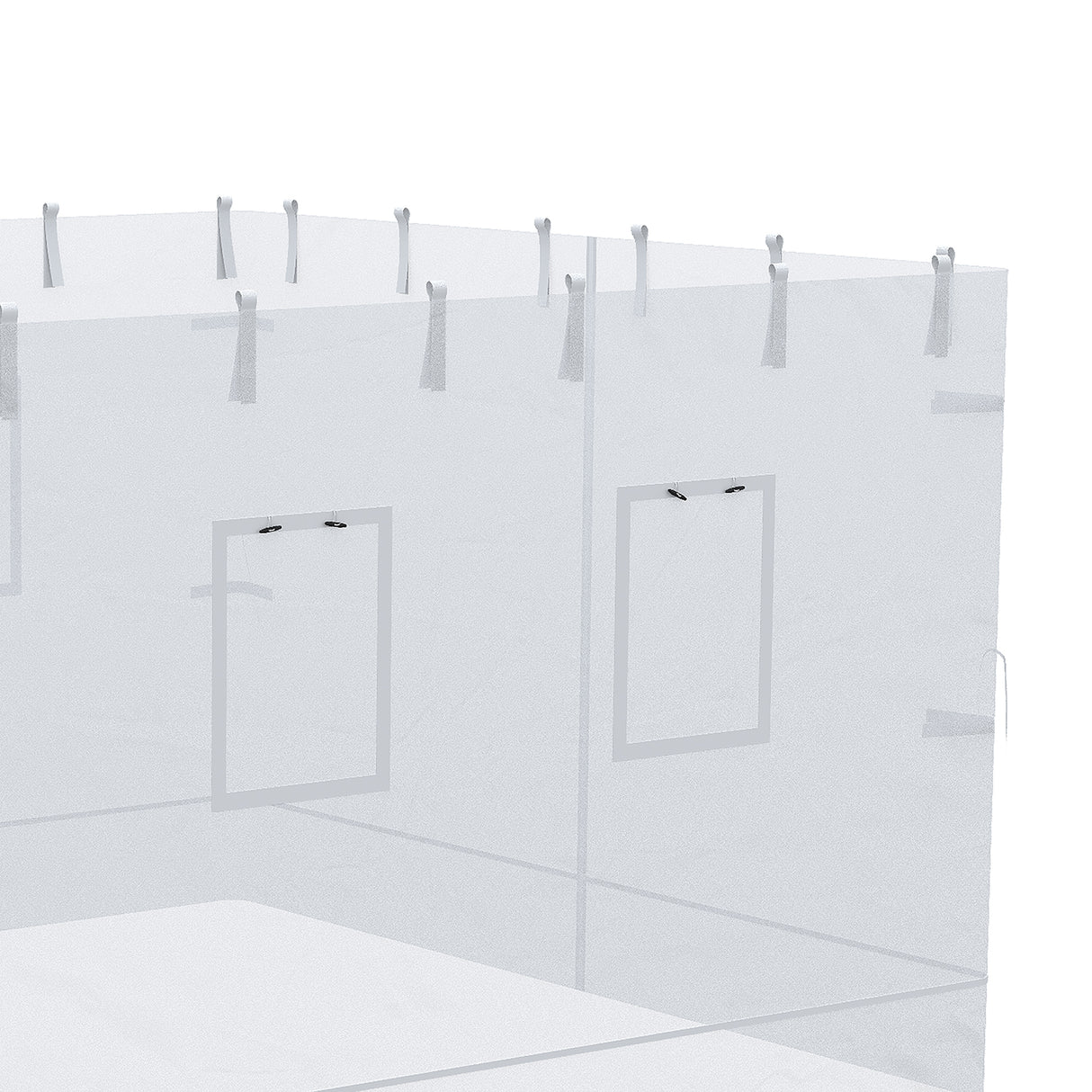 easycomfort easycomfort parete per gazebo 3x3 in nylon set 3 pezzi zanzariera con 6 finestre e porta con cerniera 300lx195 cm