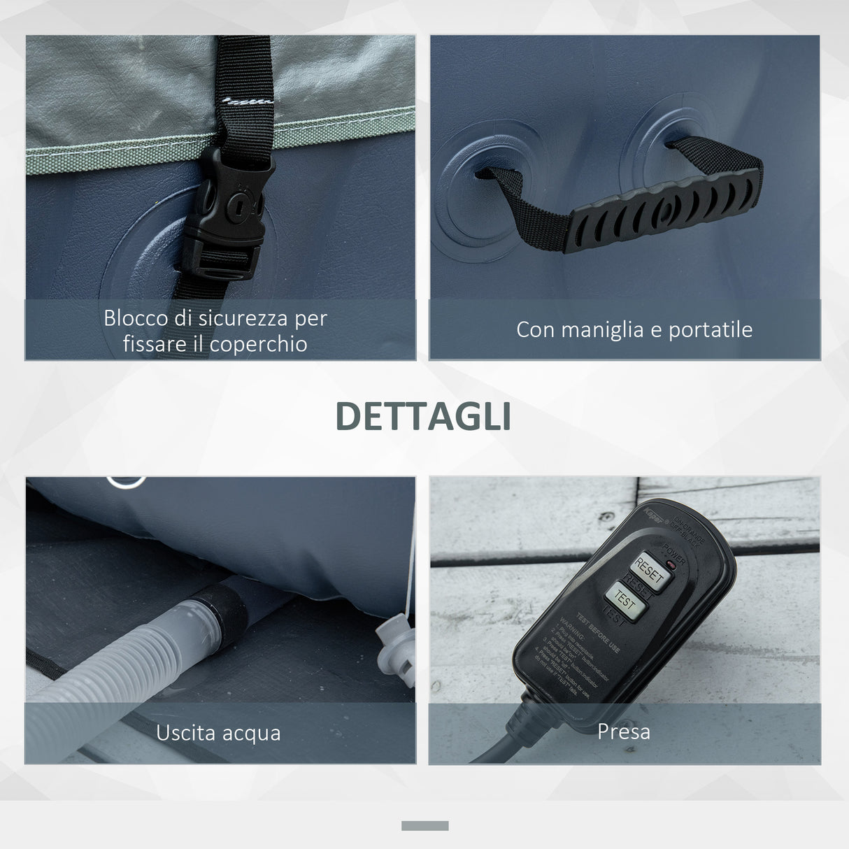 easycomfort easycomfort piscina idromassaggio gonfiabile e riscaldante fino 42 con 108 getti per 4 6 persone