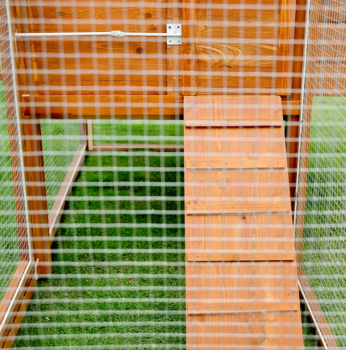 easycomfort easycomfort pollaio da giardino con nidificazione e area di corsa in legno 168x110 5x101 5cm