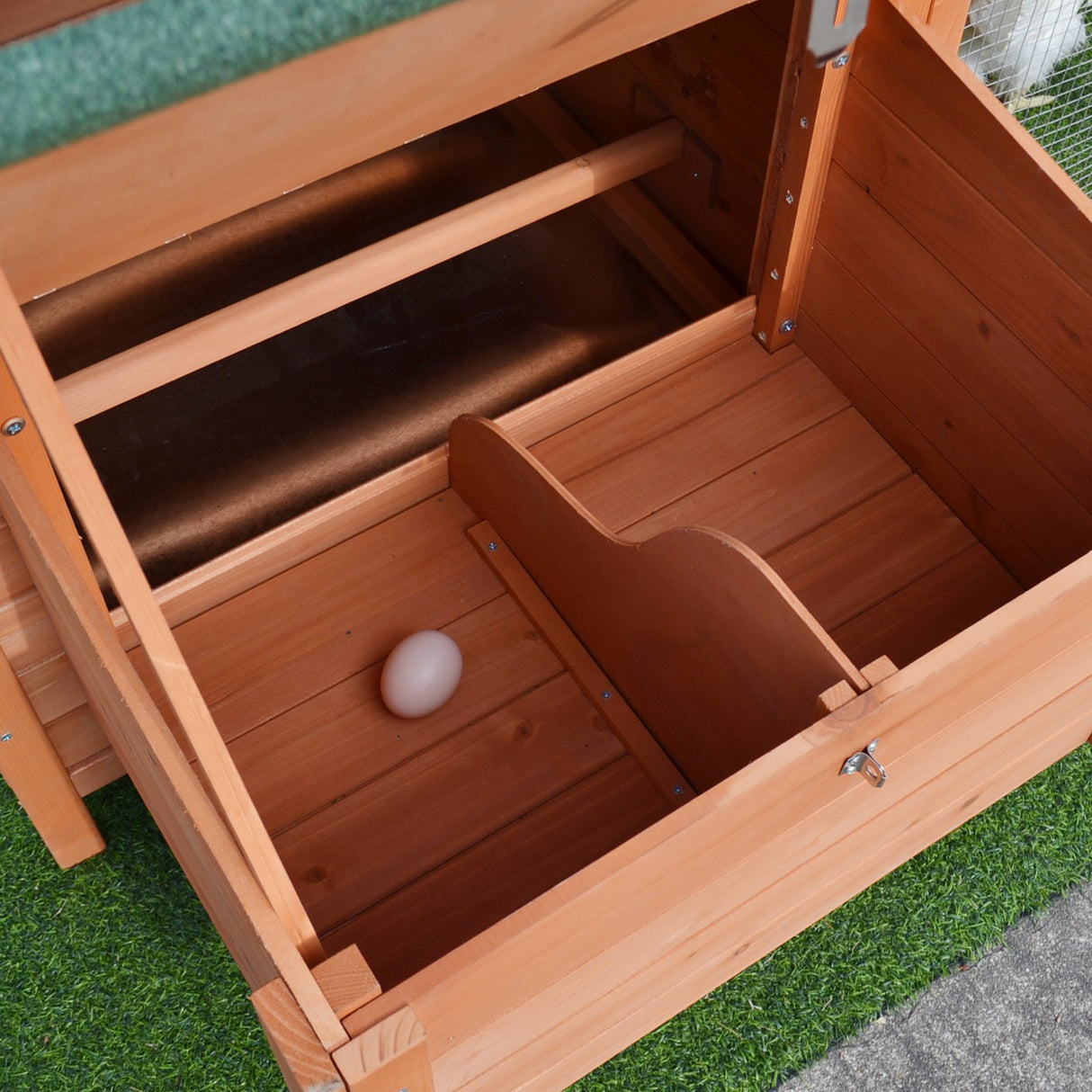 easycomfort easycomfort pollaio in legno per galline casetta con tetto apribile e spazio esterno