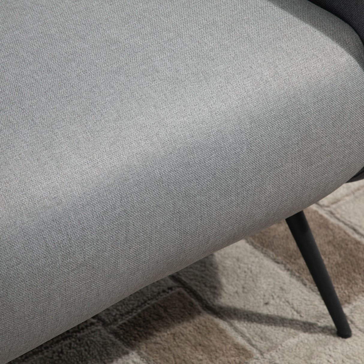 easycomfort easycomfort poltrona imbottita in tessuto grigio chiaro