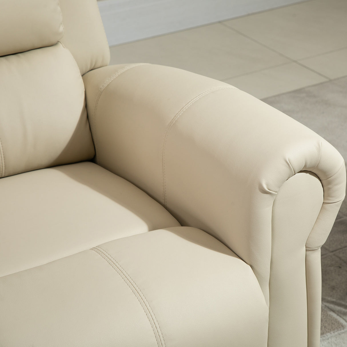 easycomfort easycomfort poltrona relax alzapersona reclinabile con funzione massaggio 98x96x105cm crema