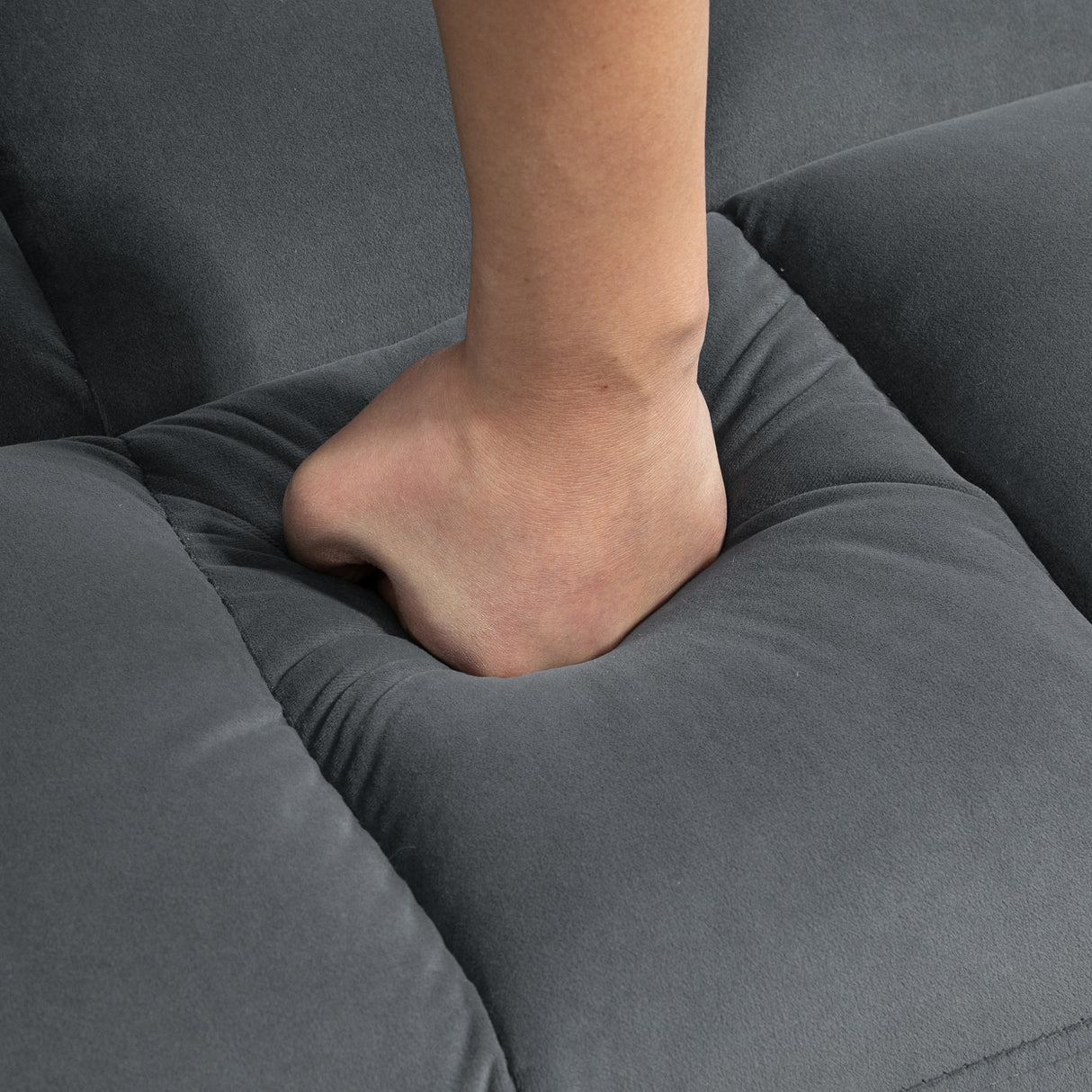 easycomfort easycomfort poltrona relax con poggiapiedi per interni set 2 pezzi in effetto velluto e metallo grigia