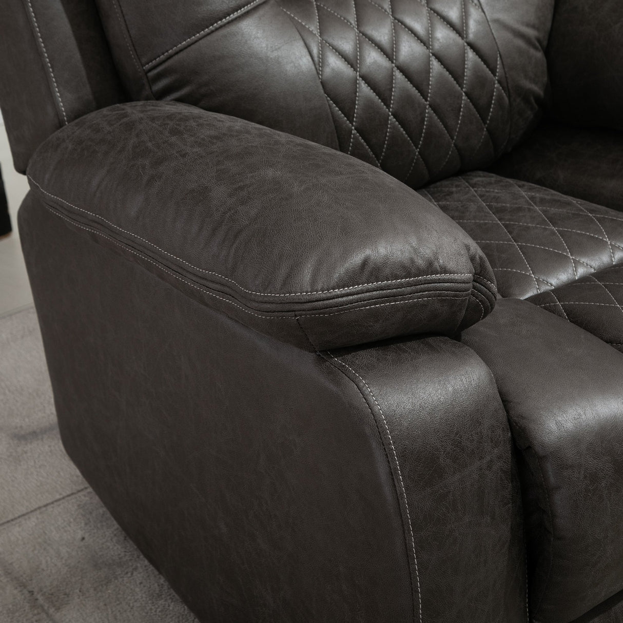 easycomfort easycomfort poltrona relax reclinabile con poggiapiedi seduta ergonomica e imbottitura extra marrone