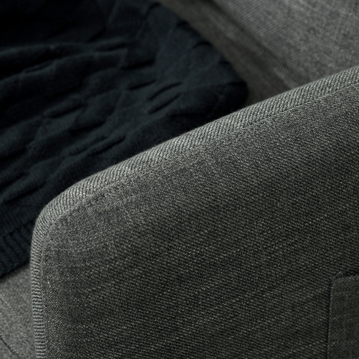 easycomfort easycomfort poltroncina moderna in tessuto effetto lino con gambe in acciaio e tasche laterali 73x73x80cm grigio