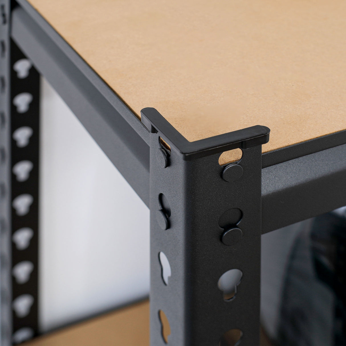 easycomfort easycomfort scaffalatura industriale a 4 livelli in mdf e acciaio con ripiani aperti e regolabili 81 3x30x152 4 cm