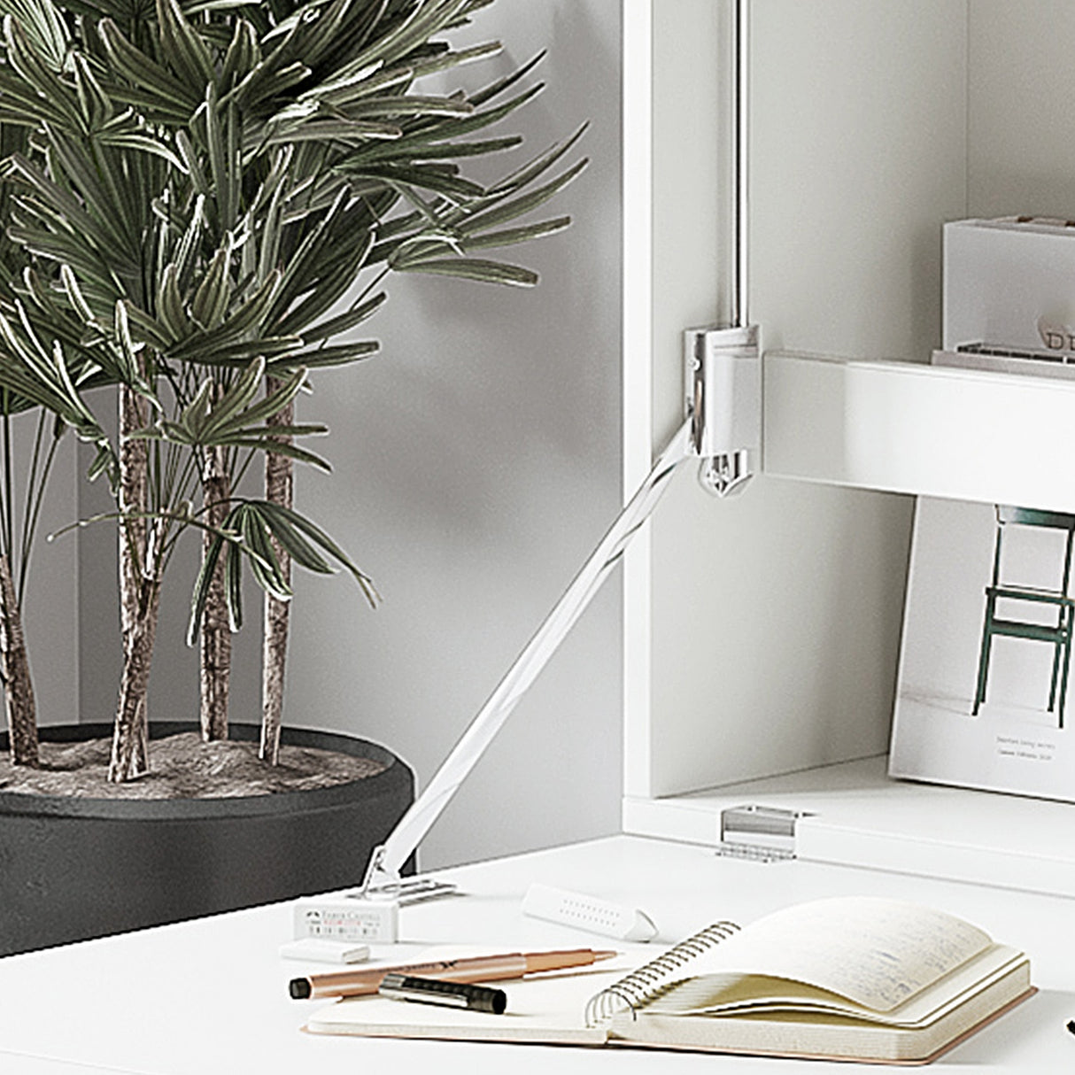 easycomfort easycomfort scrivania a muro pieghevole e salvaspazio con ripiani per casa e ufficio in truciolato e mdf 60x21 5x50 cm bianco