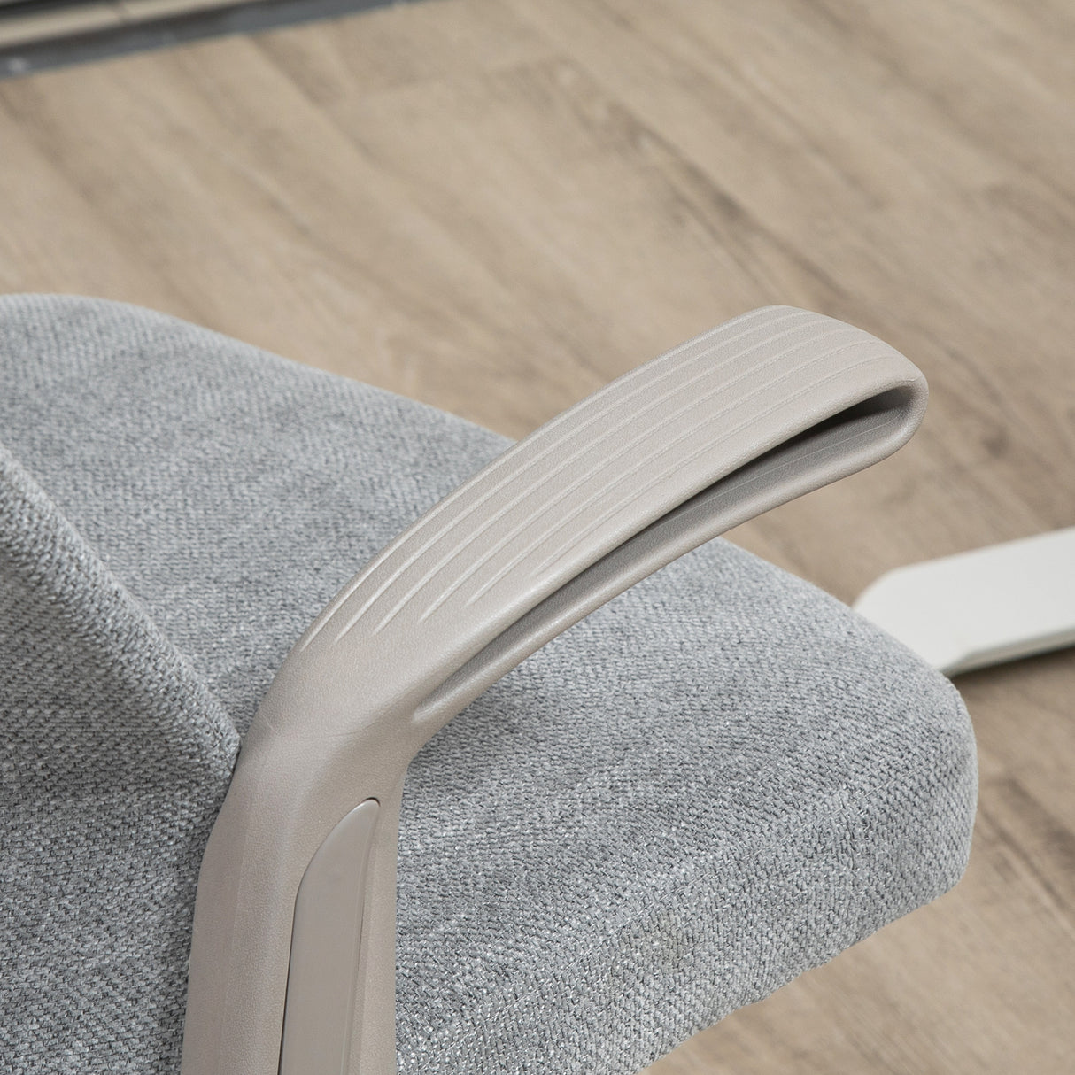 easycomfort easycomfort sedia da ufficio elegante con seduta effetto lino altezza regolabile e ruote 61x64 5x104 112 cm grigia