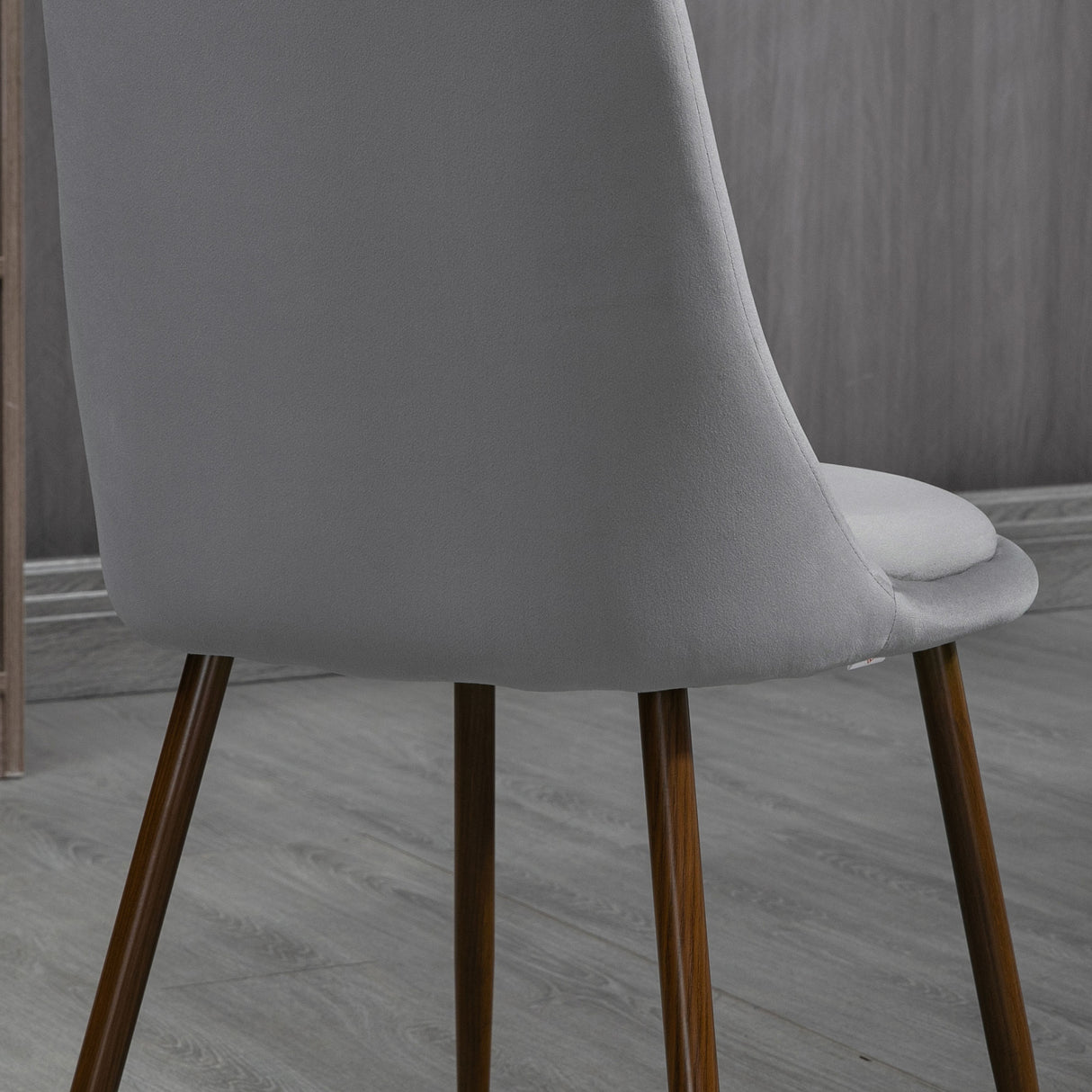 easycomfort easycomfort sedie da cucina imbottite set 4 pezzi in poliestere e acciaio 47x55x86 cm grigio