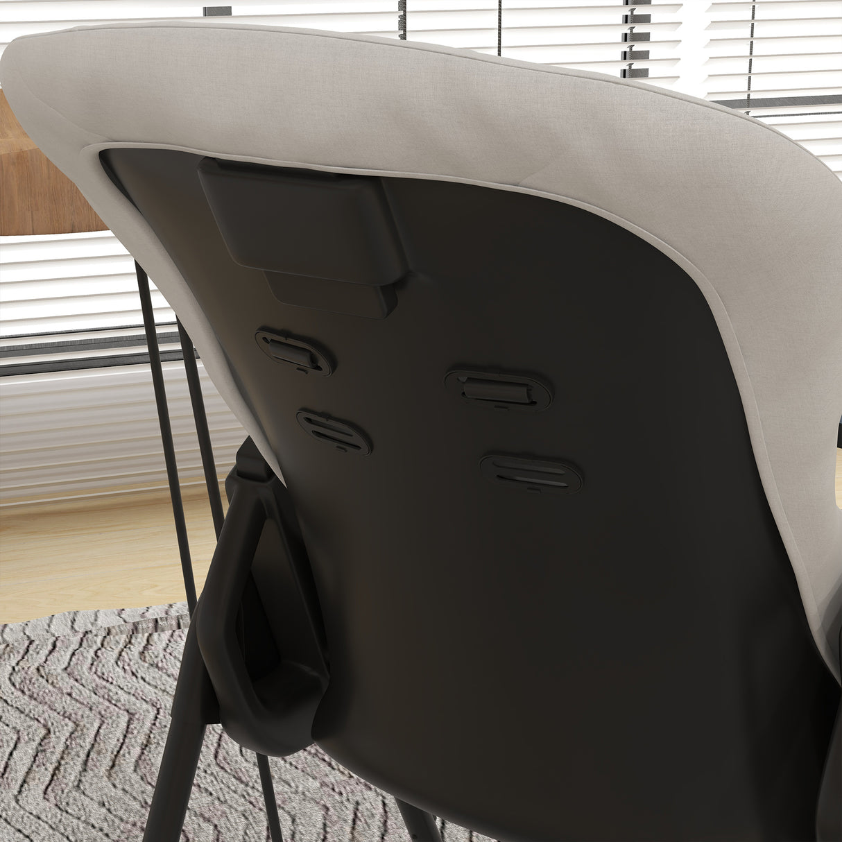 easycomfort easycomfort seggiolone pappa pieghevole per bimbi da 6 36 mesi altezza regolabile e schienale reclinabile nero e bianco