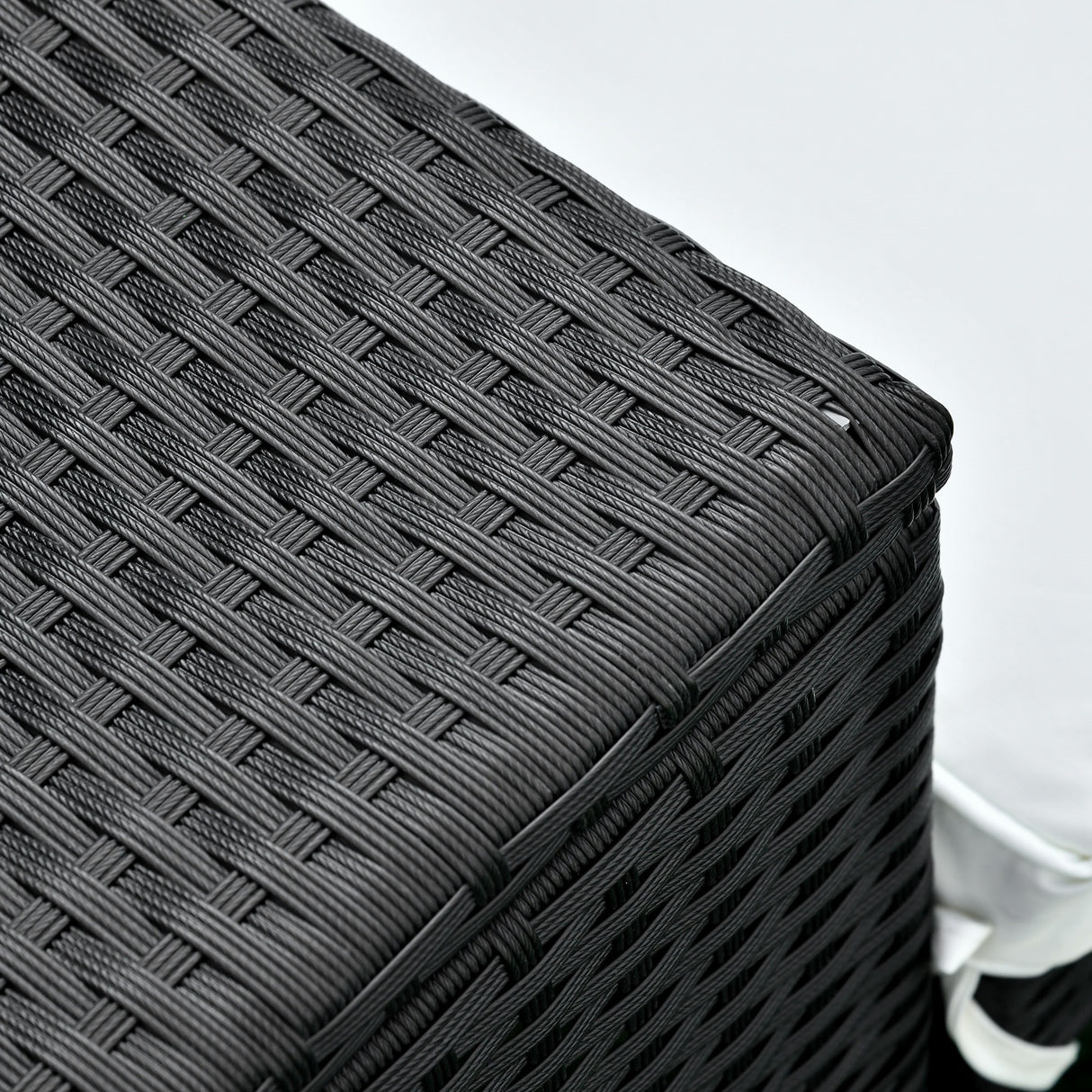 easycomfort easycomfort set 2 lettini prendisole con tavolino in pe rattan nero e materassini bianchi