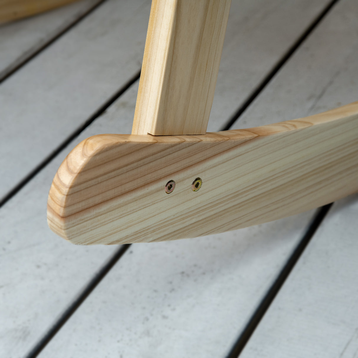 easycomfort easycomfort set 2 pz mobili da giardino con sedia a dondolo e tavolino pieghevole in legno di abete