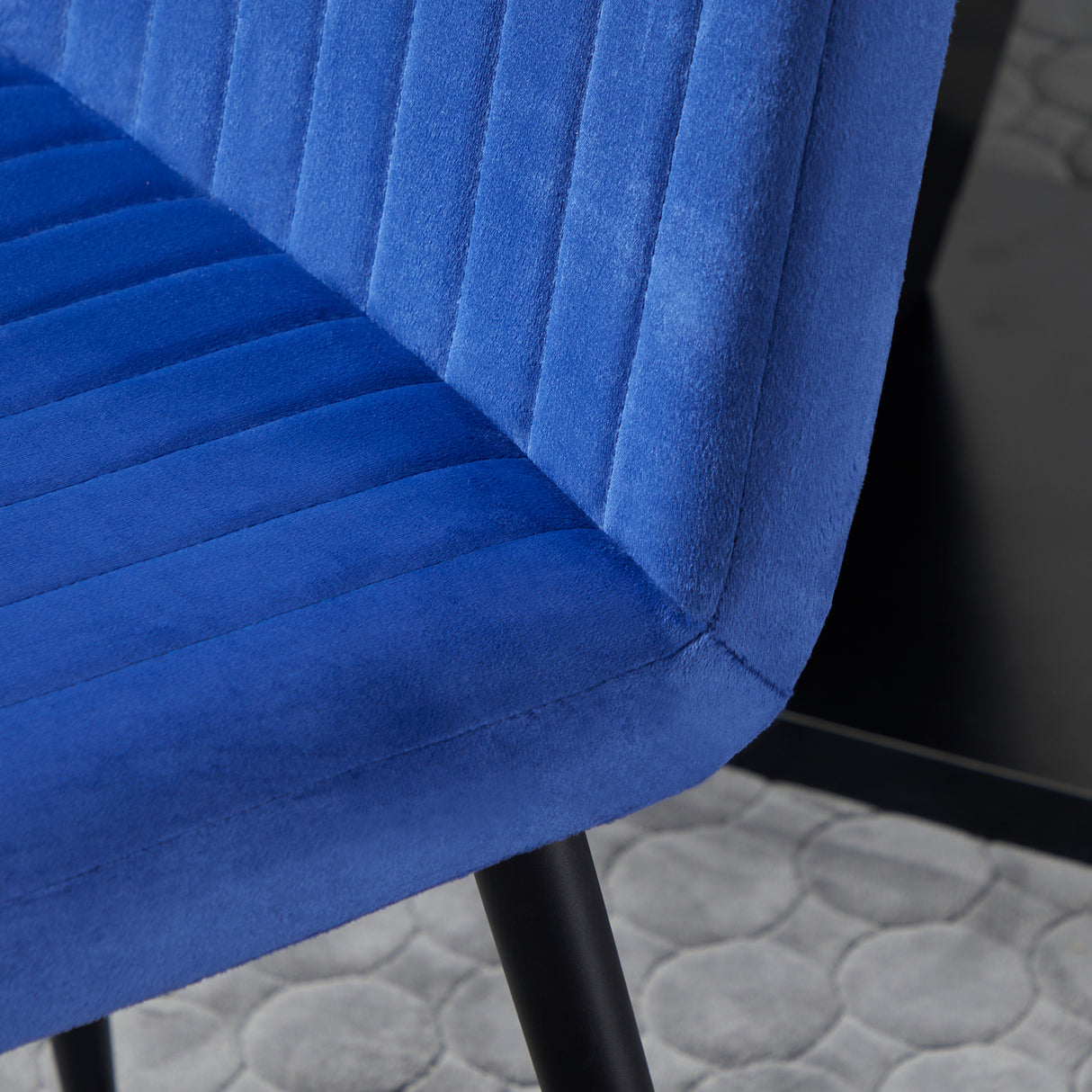 easycomfort easycomfort set 2 sedie da cucina imbottite in tessuto effetto velluto con design salvaspazio 43x58x90 cm