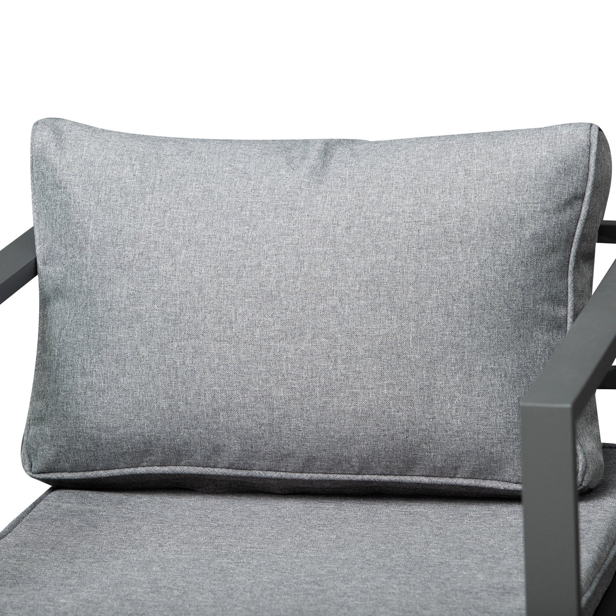 easycomfort easycomfort set con tavolo 4 sedie e 4 sgabelli da giardino salotto da esterno in alluminio grigio