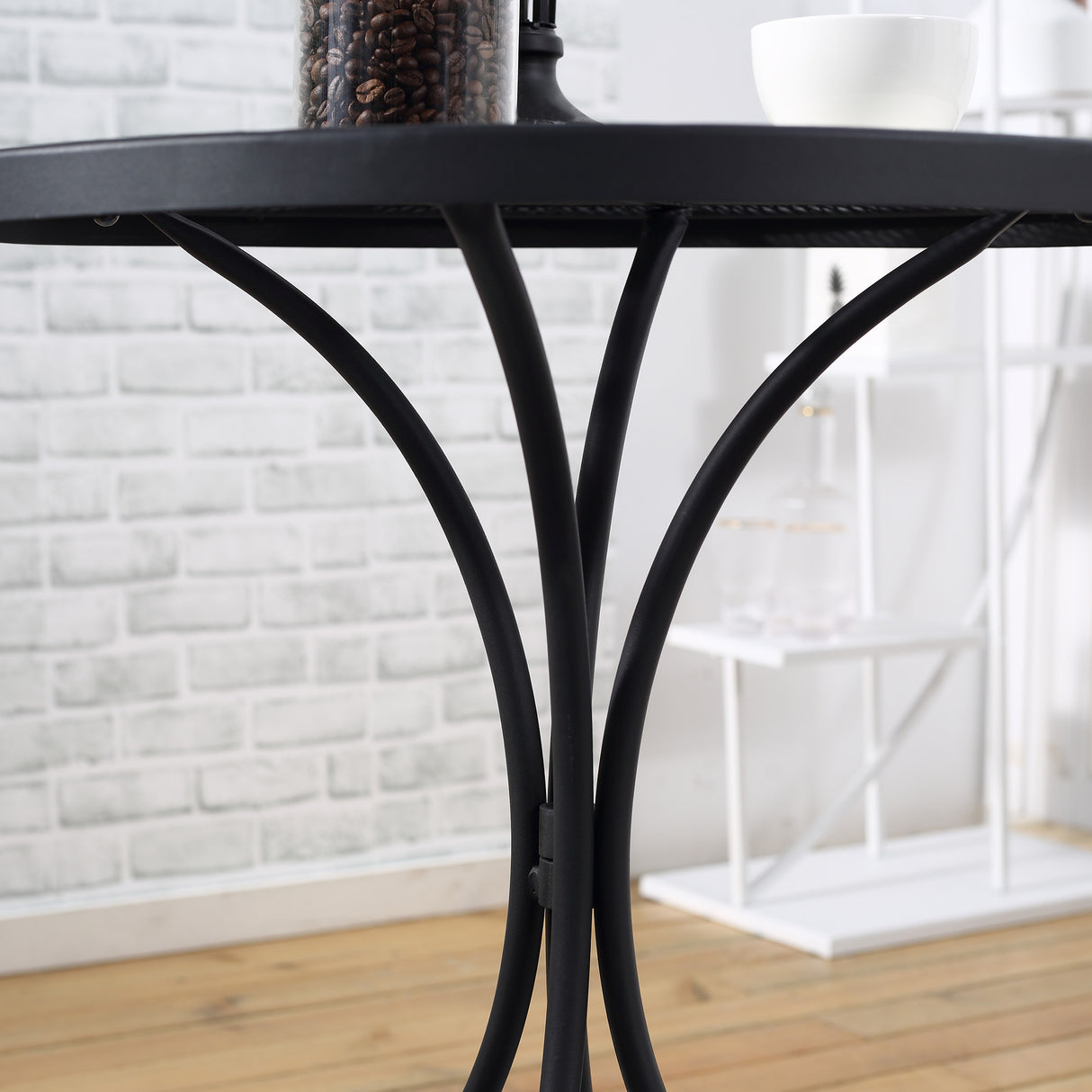 easycomfort easycomfort set da giardino da 3 pezzi tavolino con 2 sedie da esterno pieghevoli salvaspazio in metallo nero