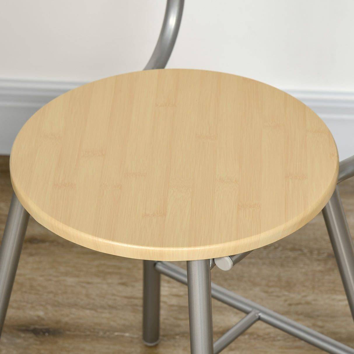 easycomfort easycomfort set da pranzo salvaspazio da 3 pezzi con tavolo da pranzo ovale con ripiano e 2 sedie in mdf e acciaio