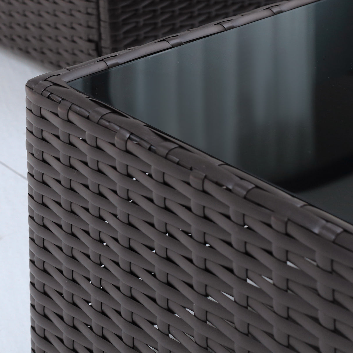 easycomfort easycomfort set mobili da giardino in rattan 7pz poltrone tavolino con cuscini marrone