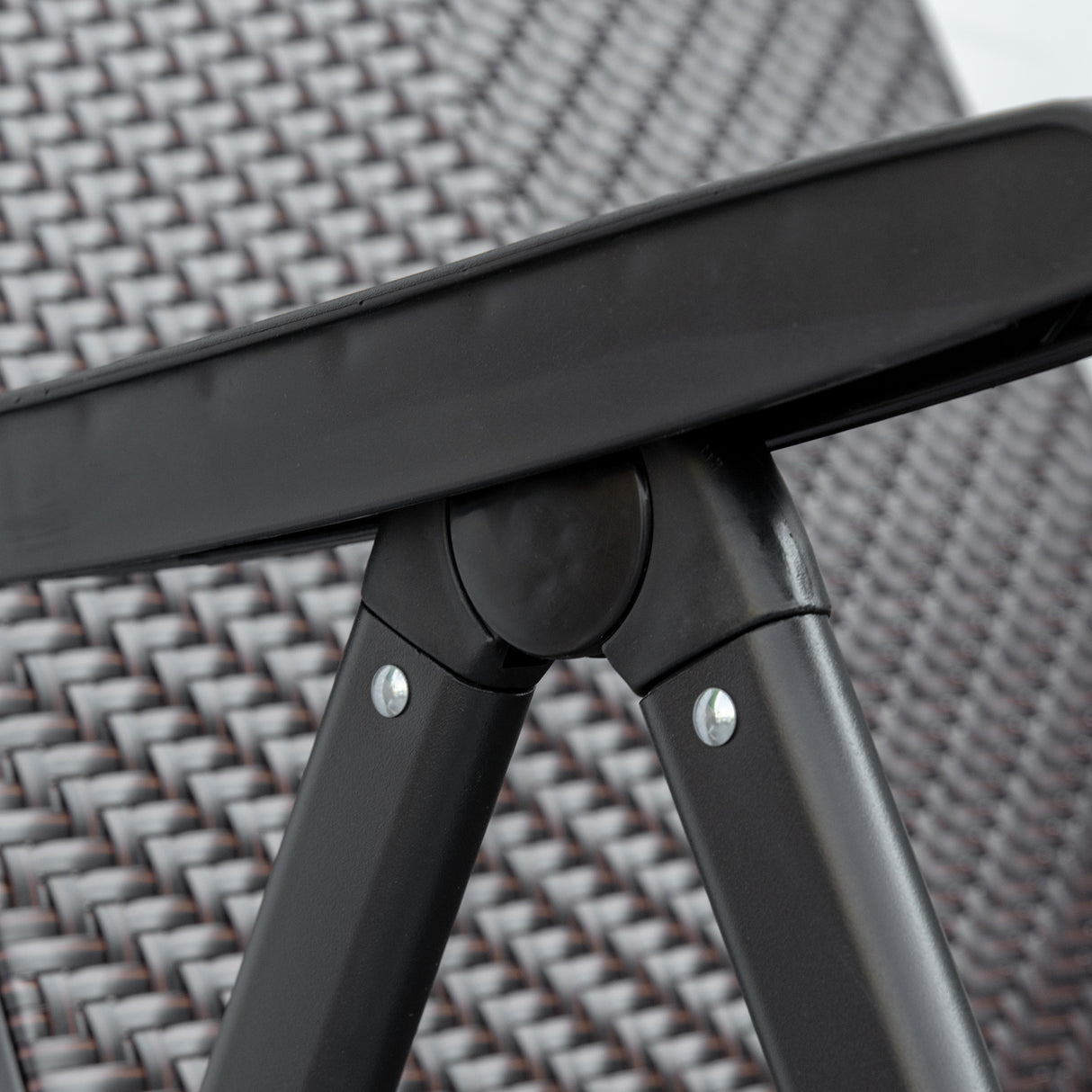 easycomfort easycomfort set sedie da giardino 2 pezzi in rattan pe e acciaio sedie pieghevoli da esterno con schienale regolabile in 7 posizioni rosso e nero