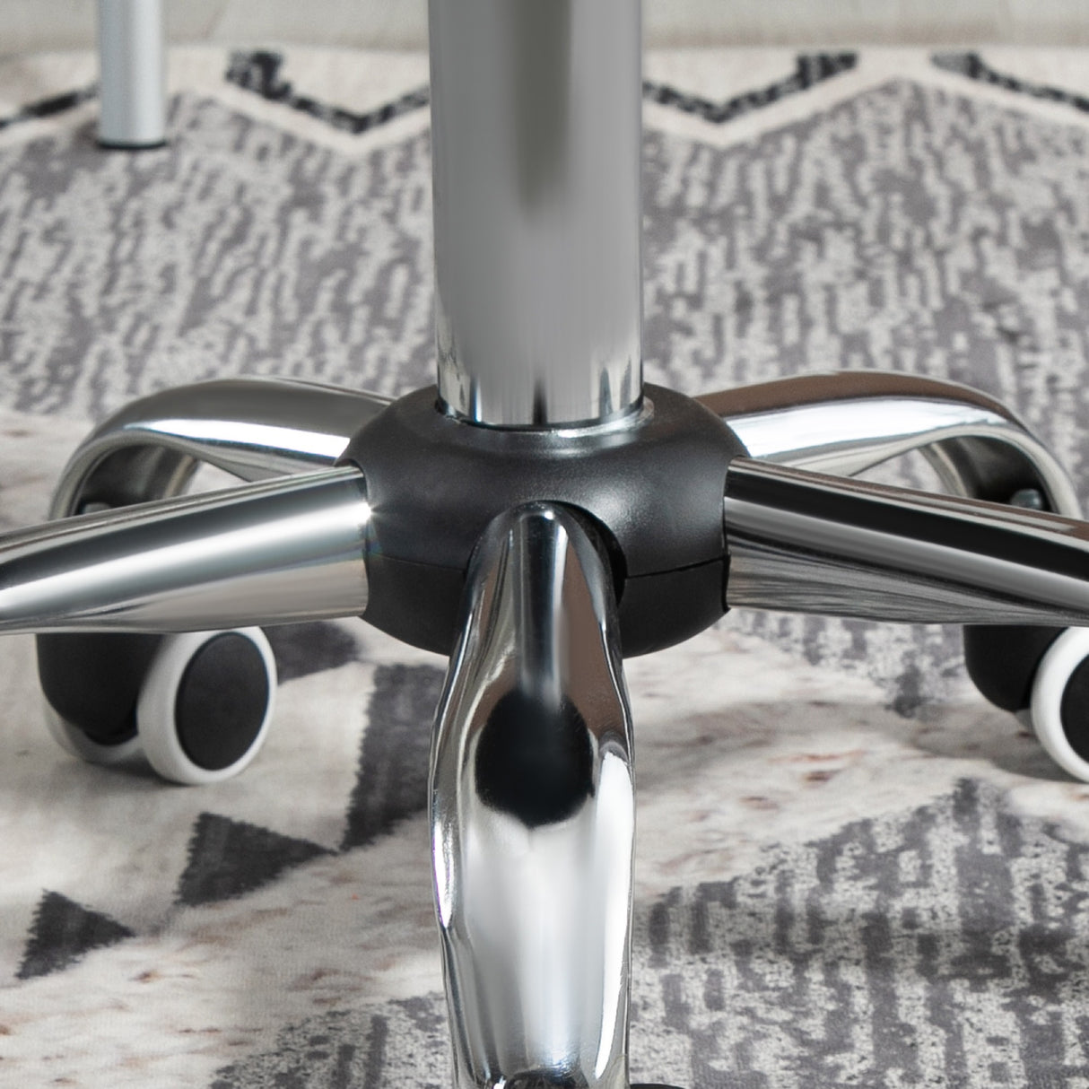 easycomfort easycomfort sgabello ad altezza regolabile con 5 ruote in acciaio gommapiuma e pelle pu 48x47 59acm