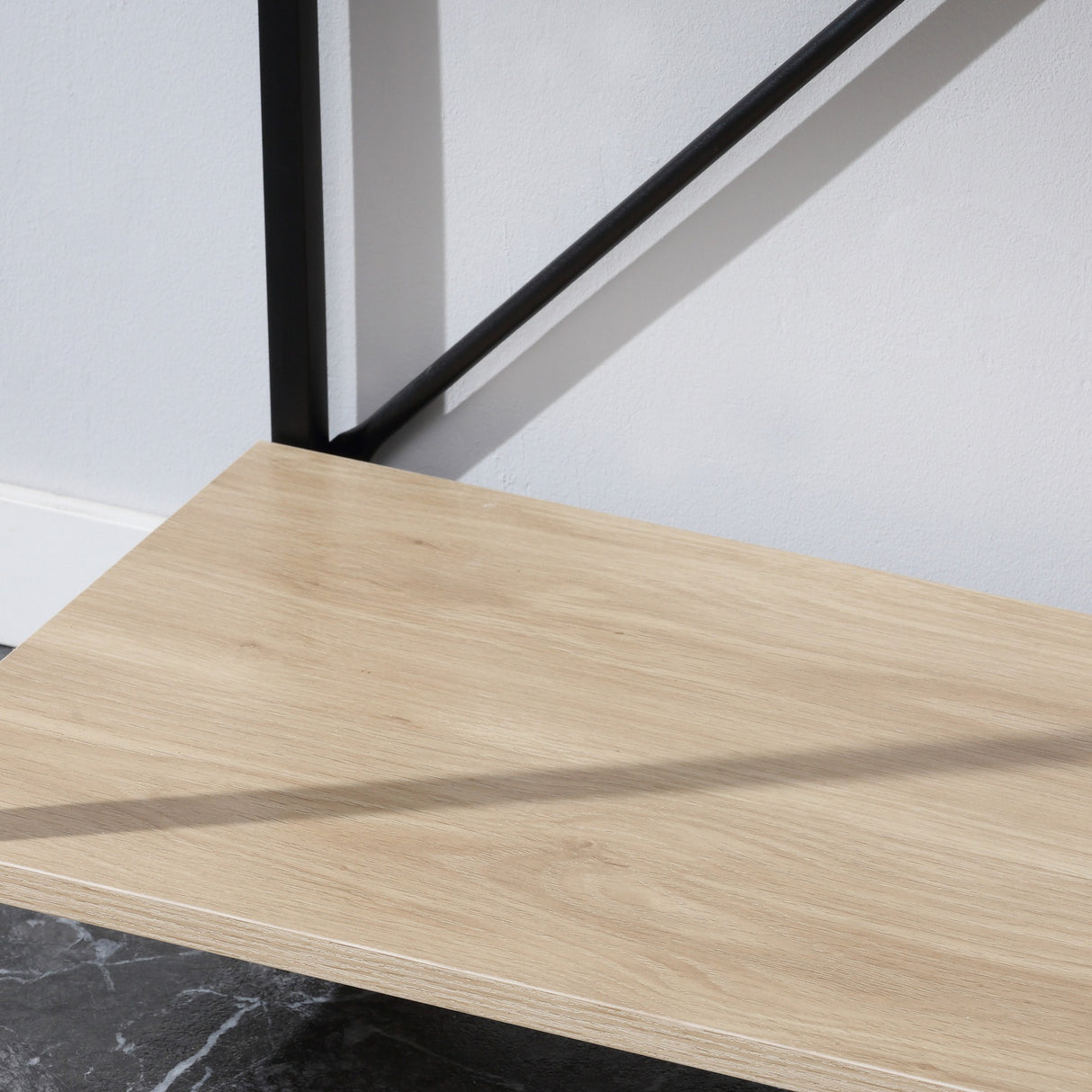 easycomfort easycomfort tavolo consolle da ingresso con 2 cassetti e ripiano inferiore in mdf truciolato e acciaio 100x33 5x76 5 cm