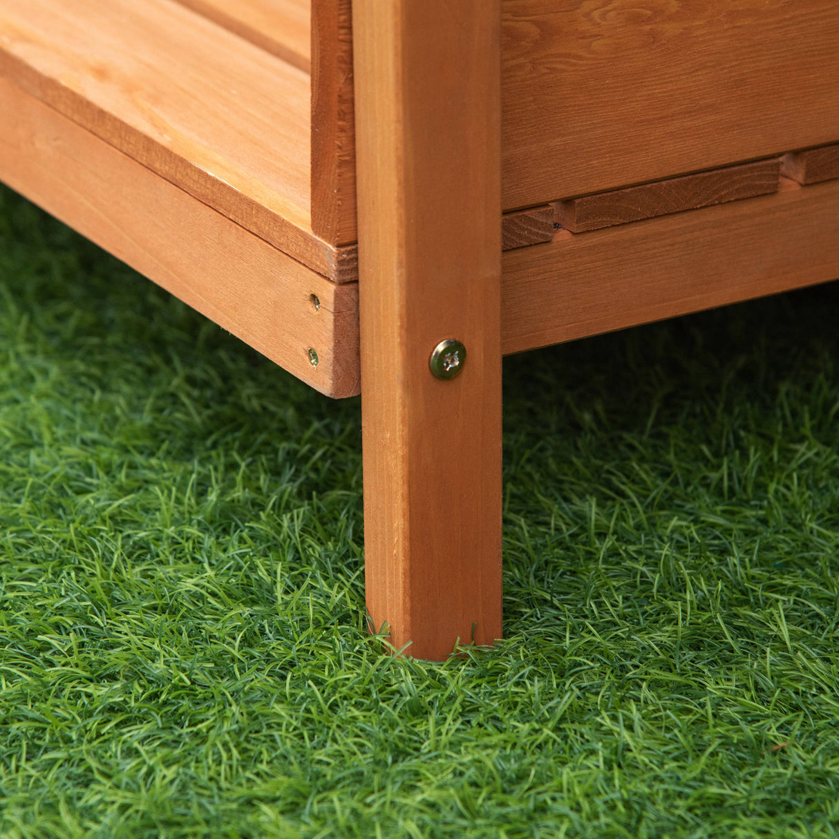 easycomfort easycomfort tavolo per giardinaggio in legno di abete con griglia cassetto e mensole 111 8x50 3x112 3cm