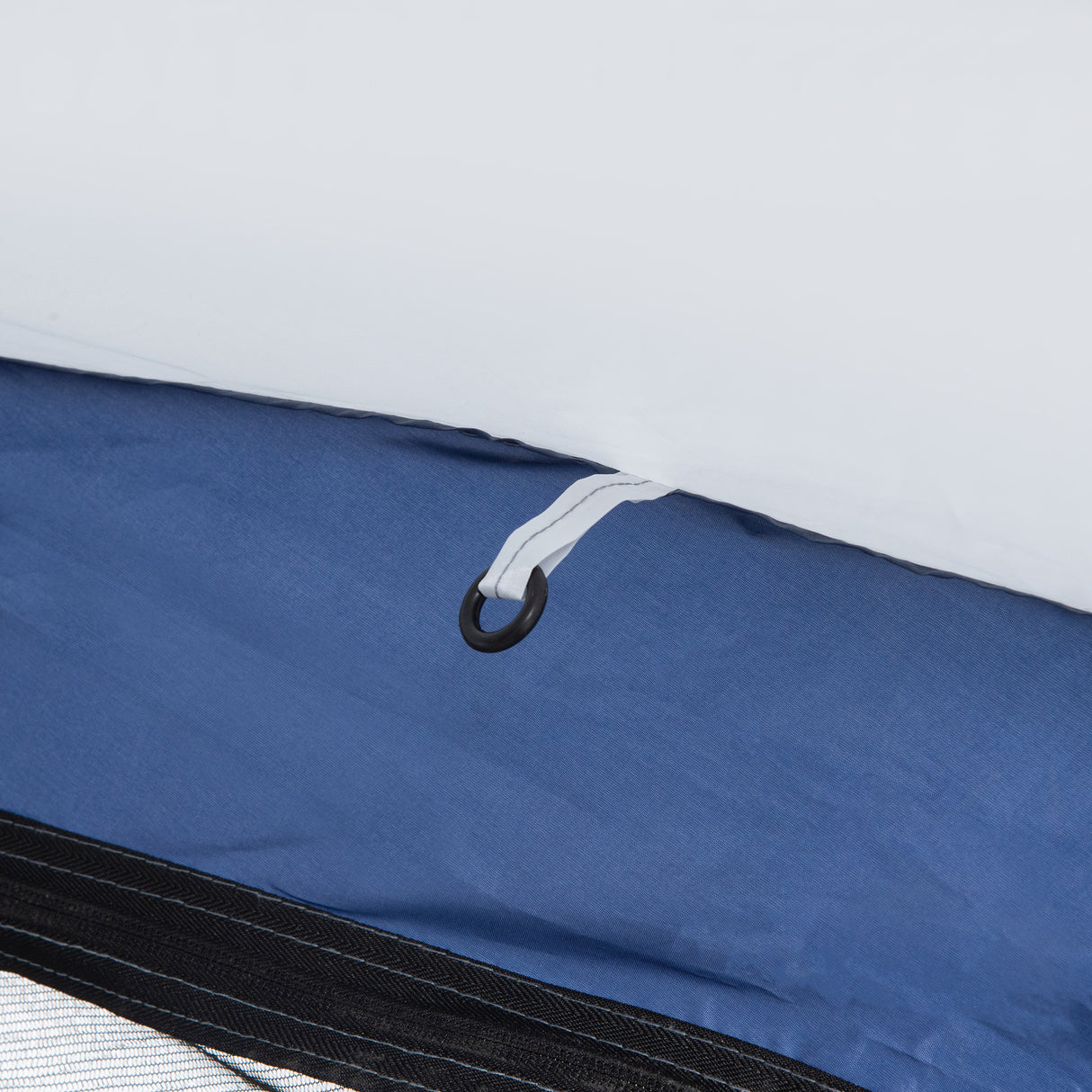 easycomfort easycomfort tenda da campeggio 6 8 persone 4 porte a cerniera borsa e gancio 350x350x230cm bianca e blu