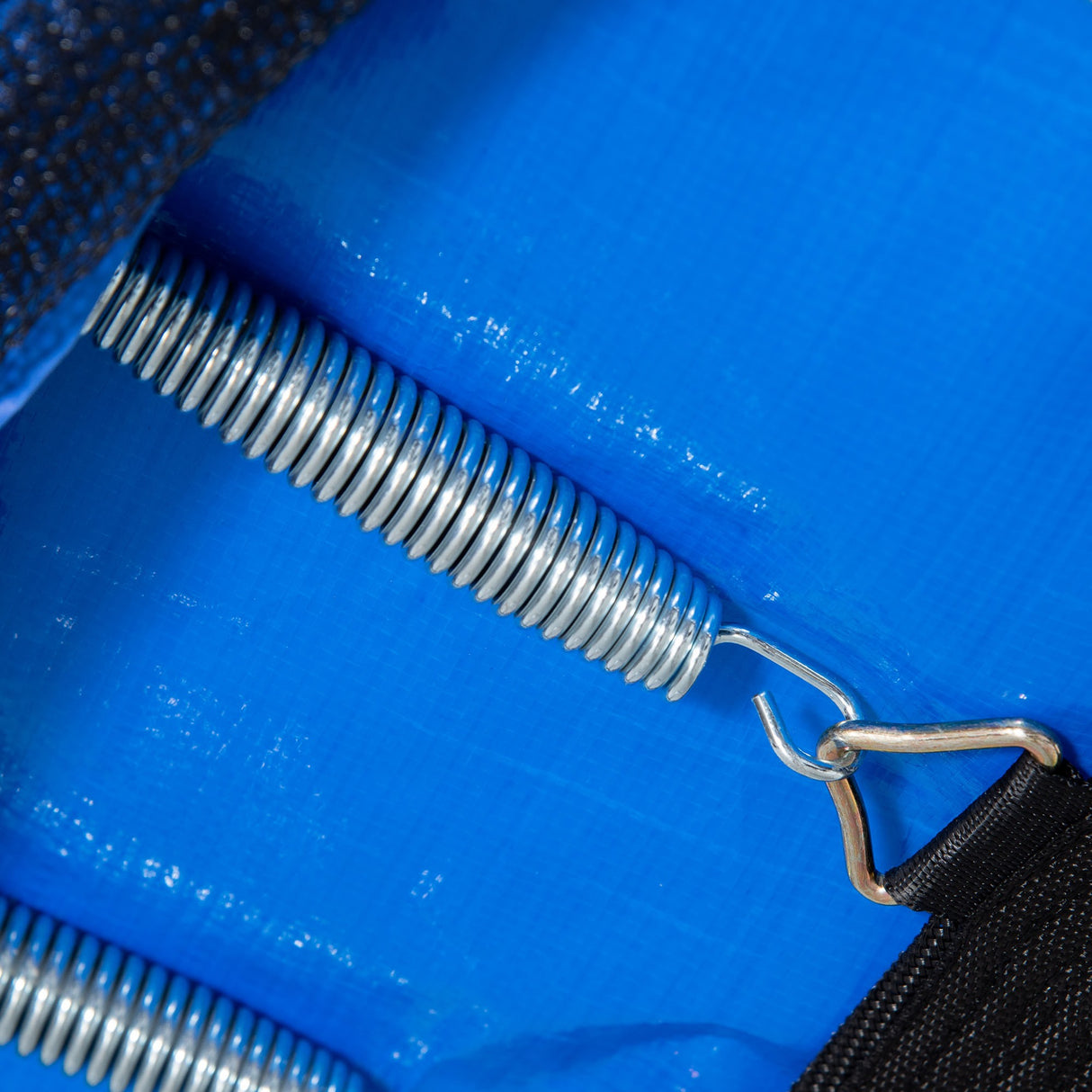 easycomfort easycomfort trampolino elastico fitness blu a 36 molle per adulti e bambini con rete di protezione e 3 gambe a u 225x235 cm