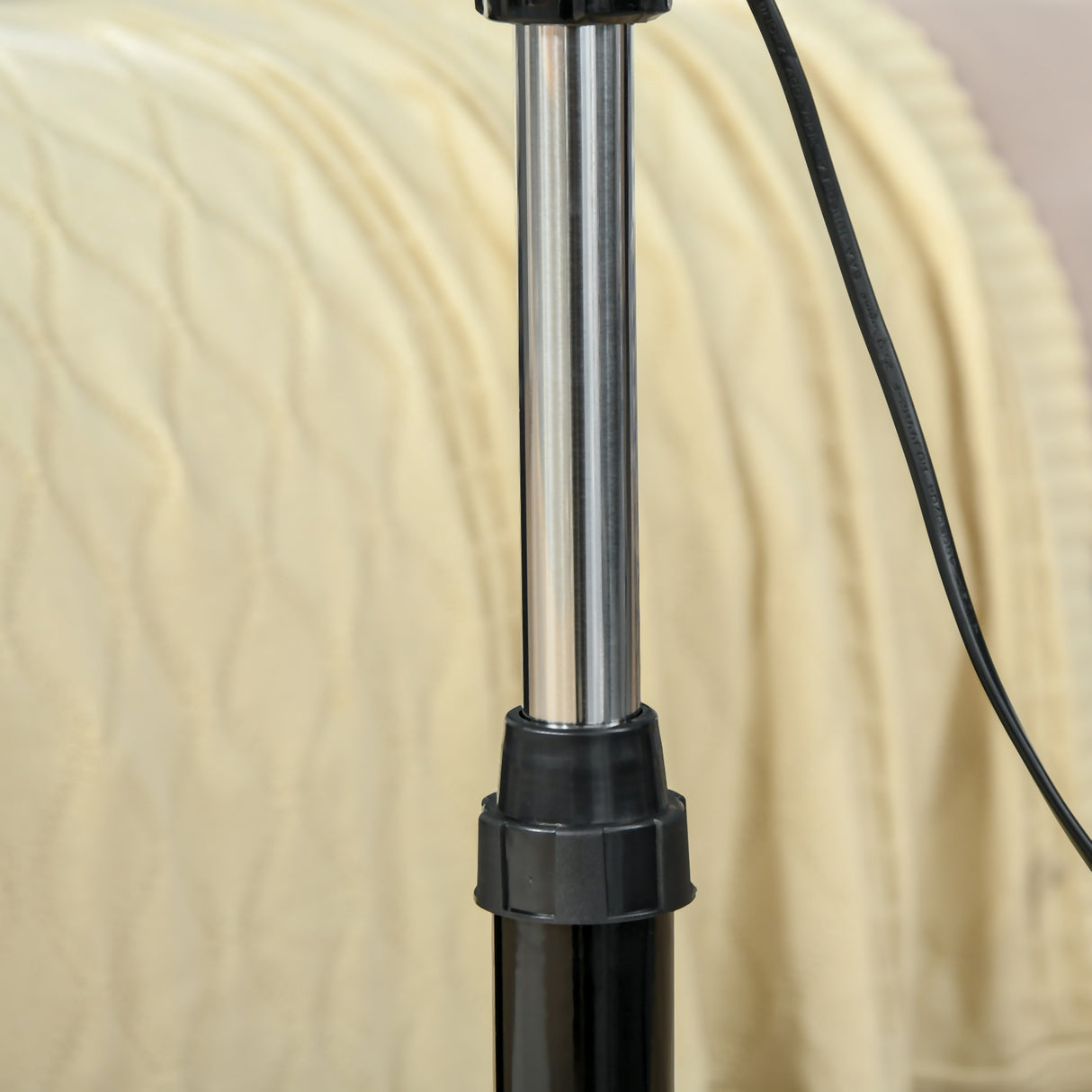 easycomfort easycomfort ventilatore a piantana a 3 velocita con altezza regolabile angolo di inclinazione a 80 in pp 60x60x90 120cm nero