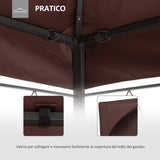 easycomfort easycomfort tetto di ricambio per gazebo da giardino impermeabile doppio tetto 3x4m ean 8054111843775