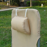 easycomfort easycomfort sdraio pieghevole reclinabile con cuscino da giardino spiaggia beige ean 8054144134185