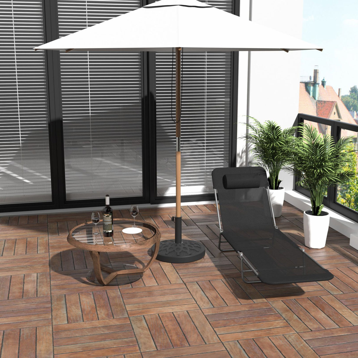 easycomfort easycomfort sdraio pieghevole reclinabile con cuscino da giardino spiaggia nero ean 8054111840750