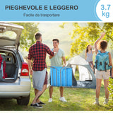 easycomfort easycomfort lettino prendisole pieghevole con schienale reclinabile e cuscino 182x56x24 5cm