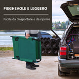 easycomfort easycomfort sdraio da giardino pieghevole con schienale reclinabile su 4 posizioni 190x56x28cm verde