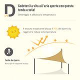 easycomfort easycomfort tenda da sole triangolare tenda a vela anti uv beige 5x5x5m ean 8054144139951