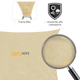 easycomfort easycomfort tenda da sole triangolare tenda a vela anti uv beige 5x5x5m ean 8054144139951