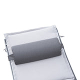 easycomfort easycomfort lettino sdraio pieghevole reclinabile con materassino e poggiatesta telaio in alluminio grigio ean 8054144134628